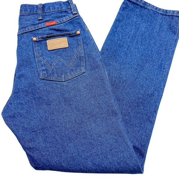Wrangler Denim - Wrangler Jeans Womens 9 Blue 14MWZG Cowgirl Rodeo High Rise Straight Denim 30x31